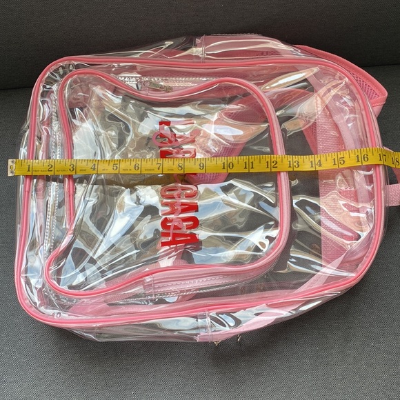LADY GAGA Joanne 2017 World Concert Tour VIP Transparent Backpack Clear - Picture 4 of 5